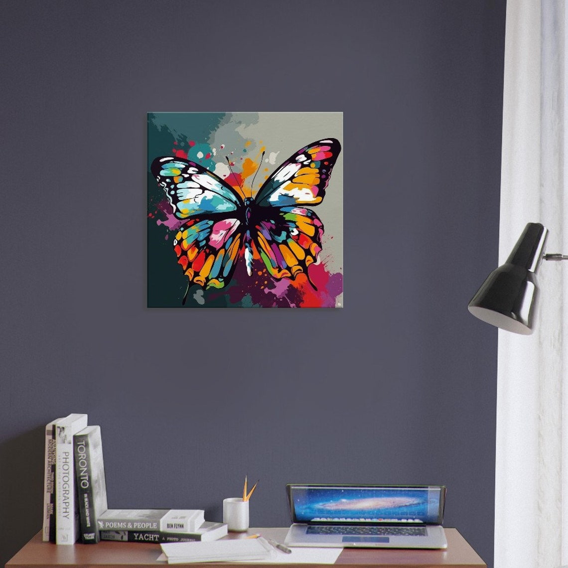 Butterfly Wall Art Pop Art Butterfly Print Wildlife Animal Wall Art Colorful Butterfly Art Aesthetic Room Decor Animal Lover Gift - Image 2