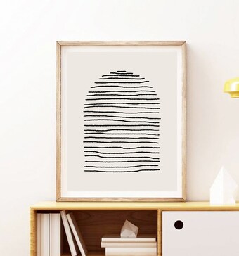 Instant Scandinavian Neutral Tones Abstract Art Print