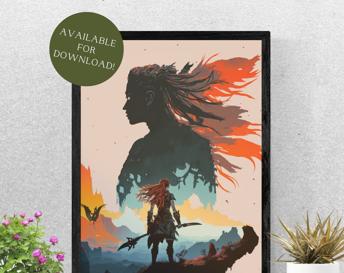 Horizon Forbidden West Aloy Art Print, Game Room Decor - Image 3