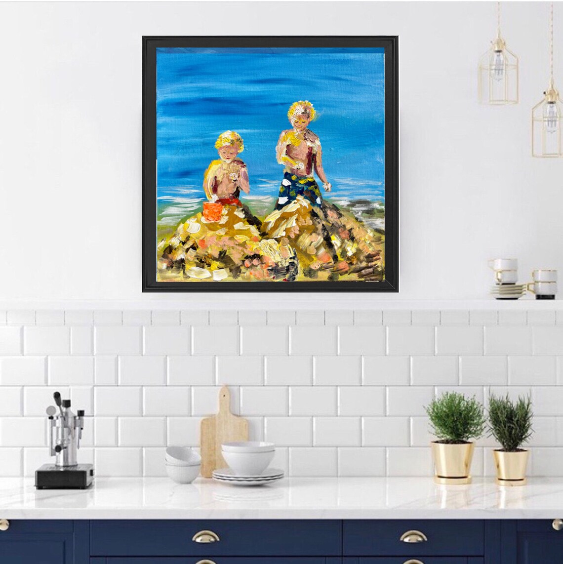 Abstract Custom Portrait, Beach Boys Wall Art Print - Image 2