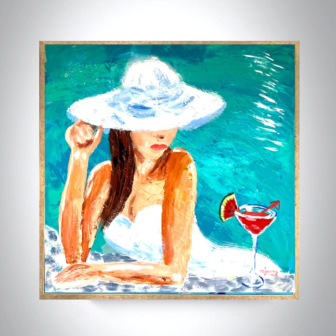 Custom Margarita Art, Naples Florida Poster Print