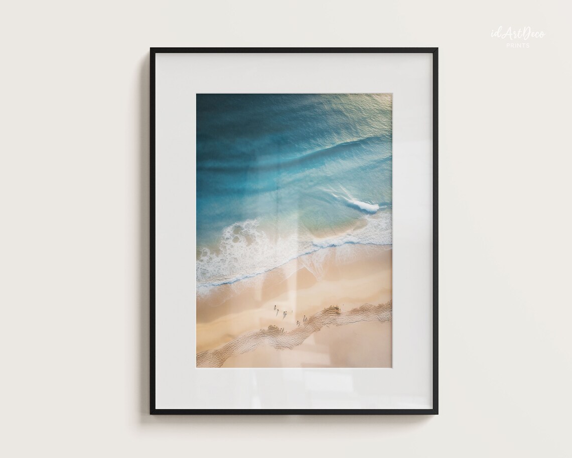 Aerial Beach Ocean Photography Art Print - Image 2