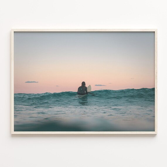 Surfer Colorful Poster Print Surfer Photo Wall Art Wall Art Boho Decor Colorful Wall Art Photography Poster Print C18 261