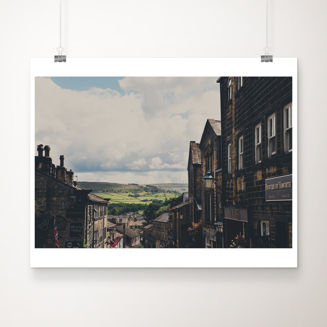 Haworth Village Yorkshire Historic Stone Street Moody Photo Poster