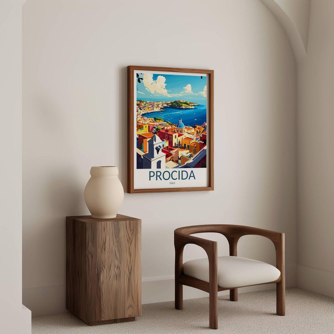 Procida Italy Colorful Island Aerial Coastal View Travel Poster - Image 2
