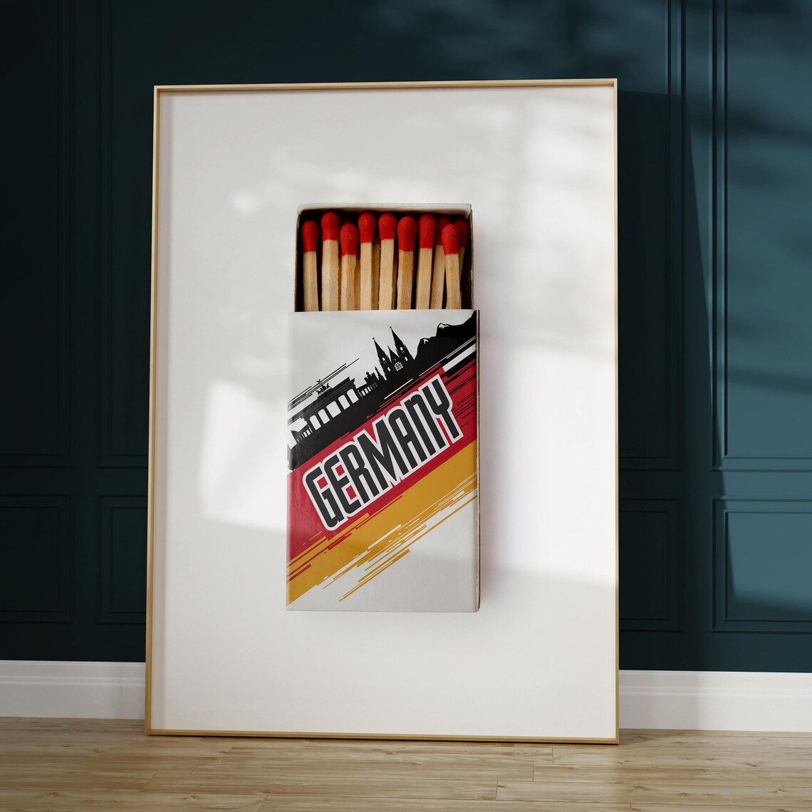 Germany Vintage Matchbox Berlin Skyline Retro Art Travel Poster - Image 5
