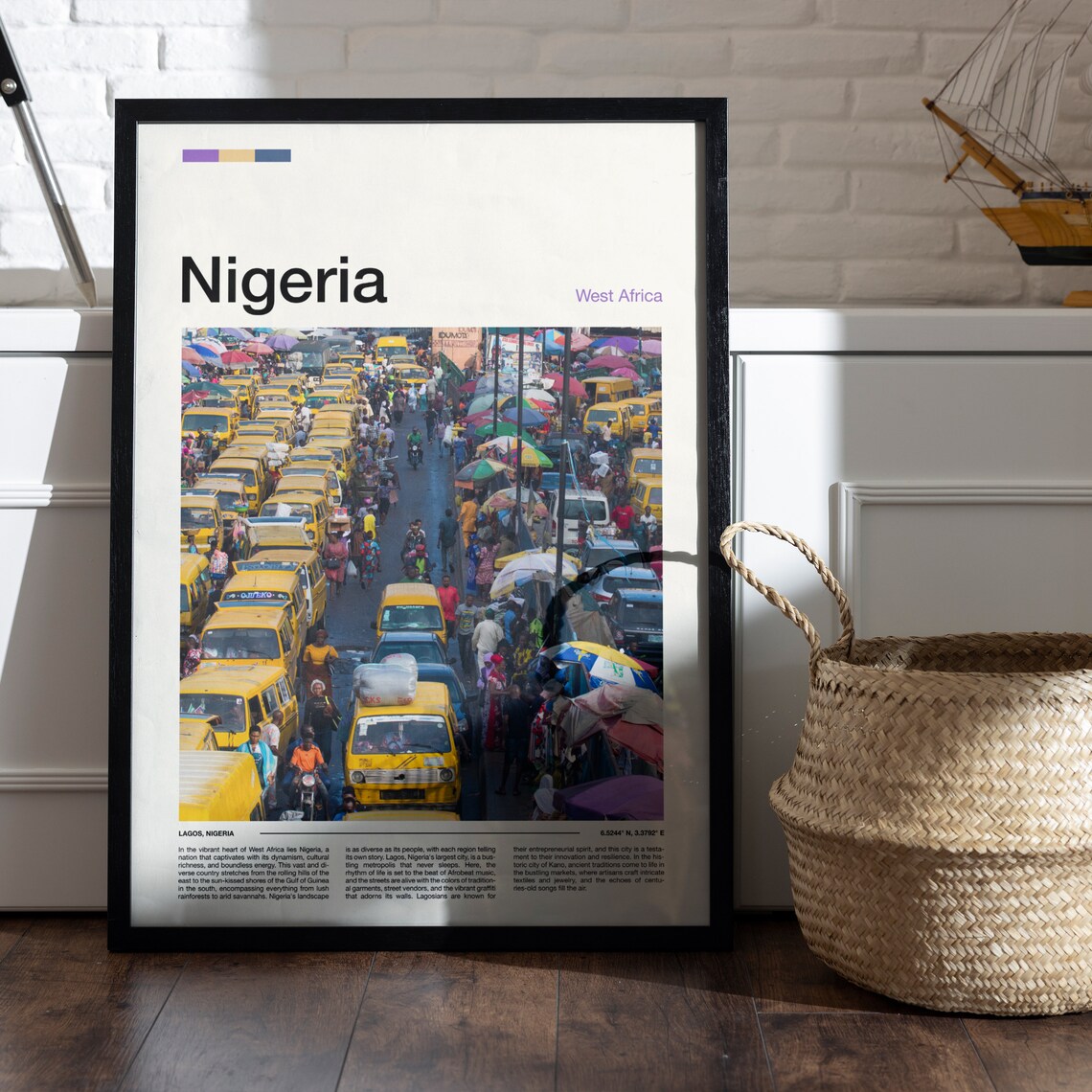 Nigeria West Africa Lagos Street Market Minimalist Photo Poster - Image 5