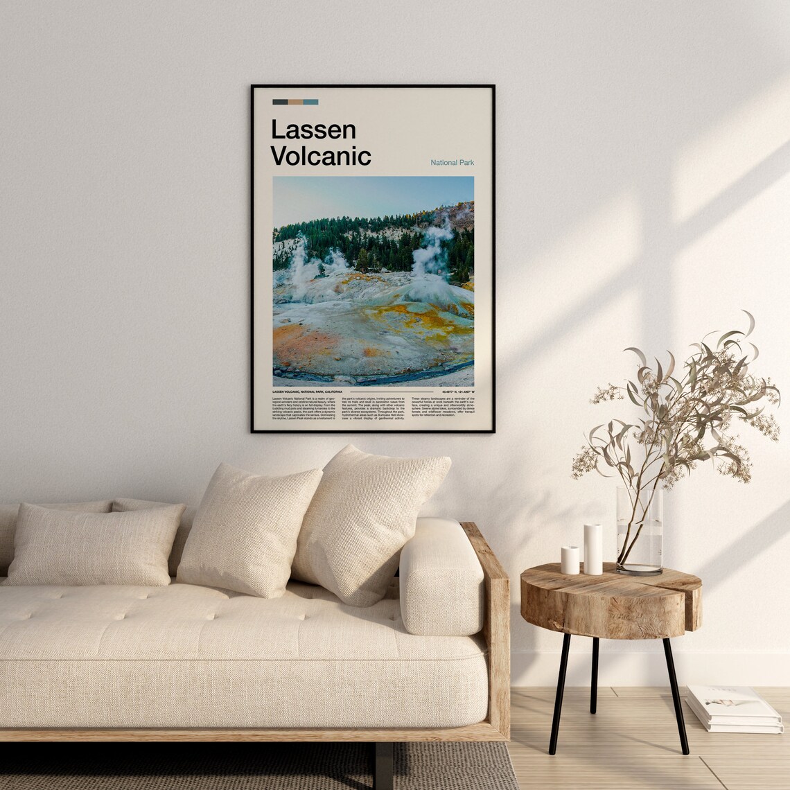 Lassen Volcanic California National Park Steaming Fumaroles Photo Poster - Image 3
