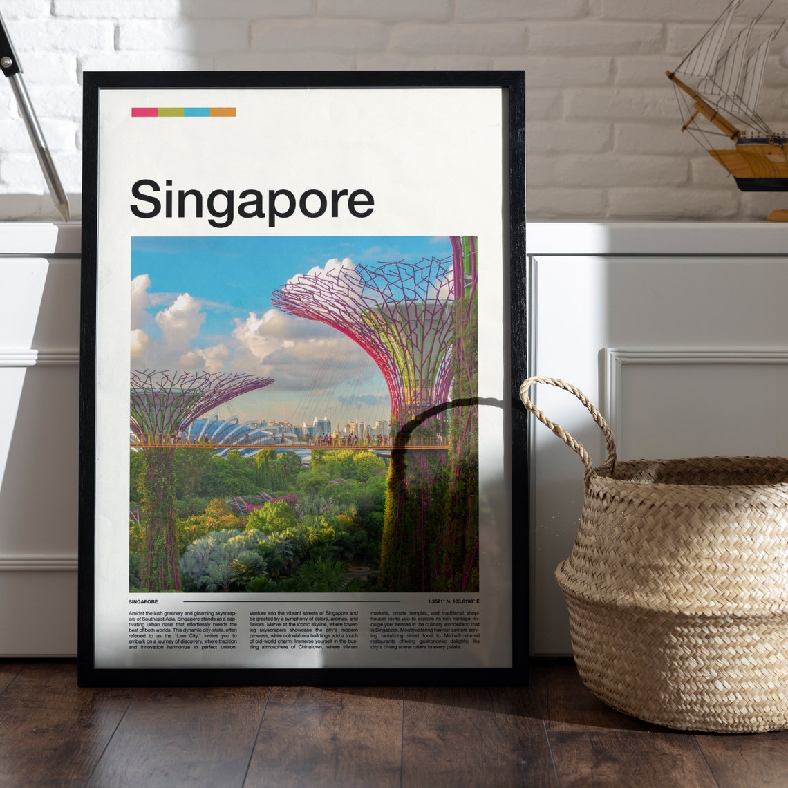 Singapore Gardens by the Bay Supertrees Skyway Tropical Poster - Image 5