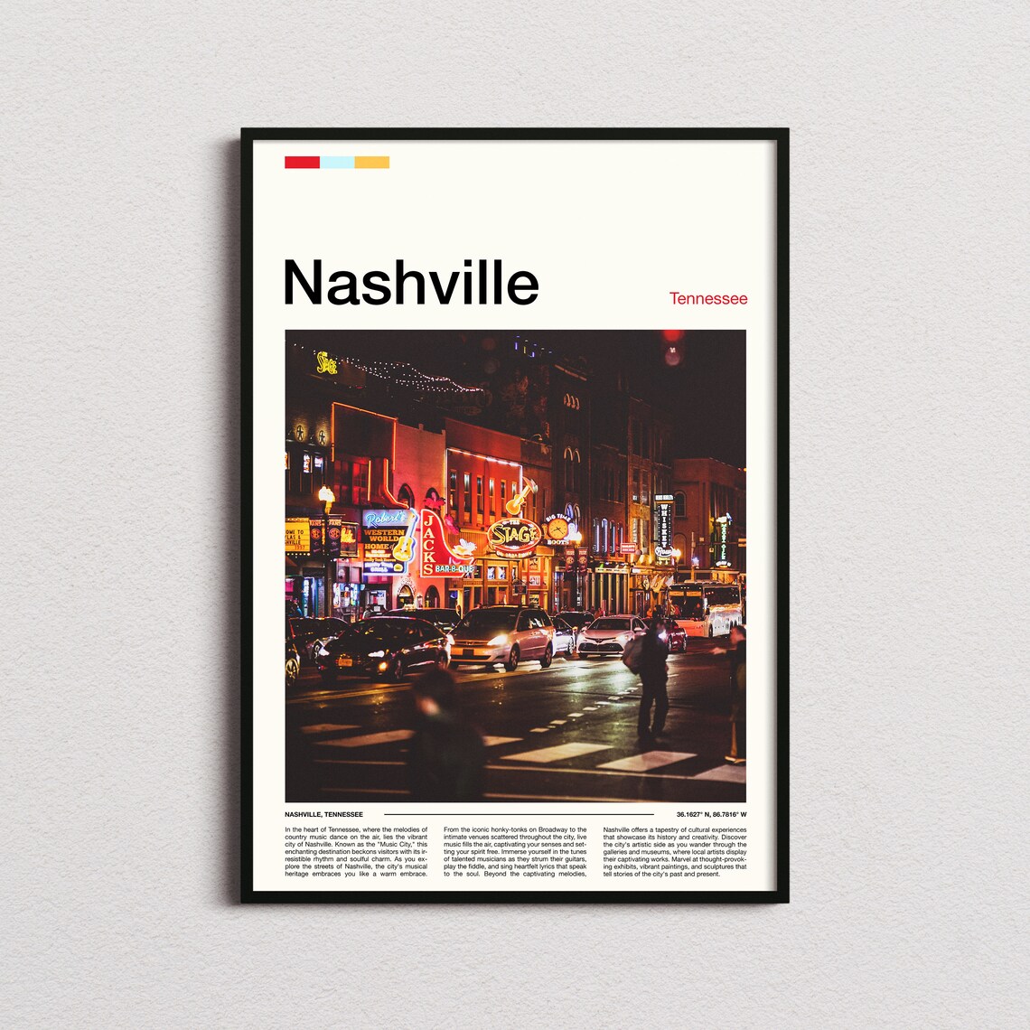 Nashville Print Nashville Poster Nashville Wall Art Tennessee Art Print Nashville Photo