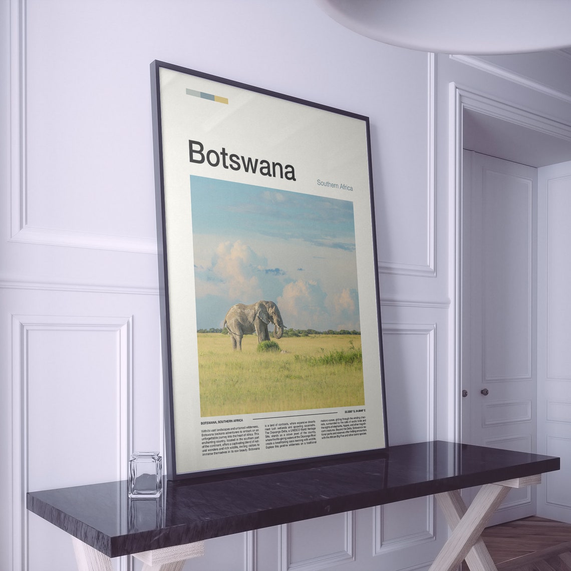 Botswana Print Botswana Poster Botswana Wall Art Botswana Art Print Botswana Photo - Image 2