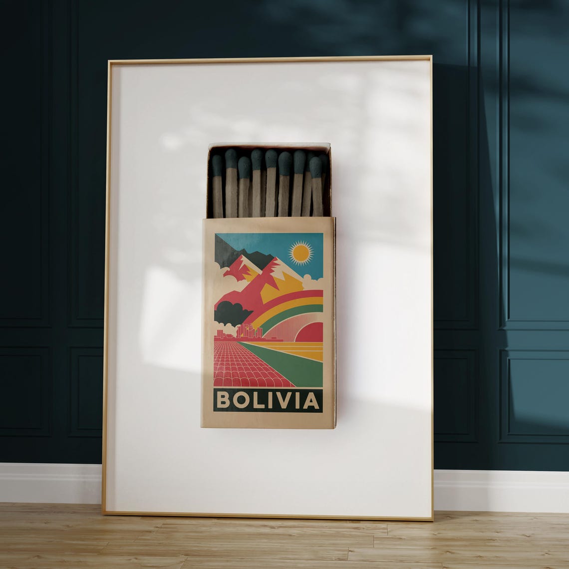 Bolivia Matchbox Print Bolivia Print Bolivia Poster Bolivia Wall Art Bolivia Art Print Bolivia Gifts - Image 5