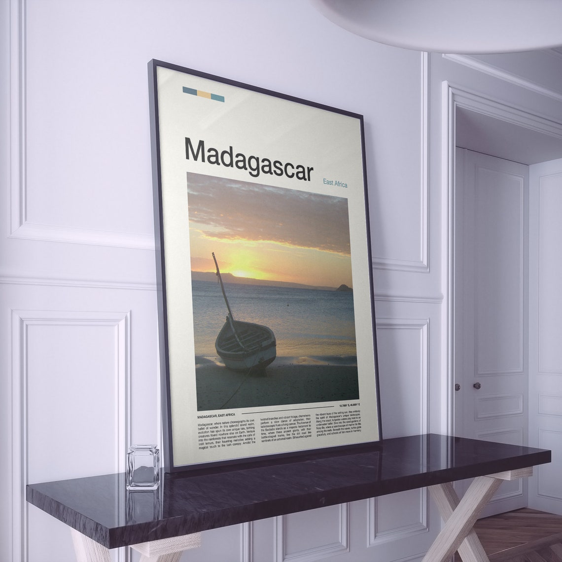 Madagascar Pirogue Boat Sunset Beach Silhouette Photography Poster - Image 2