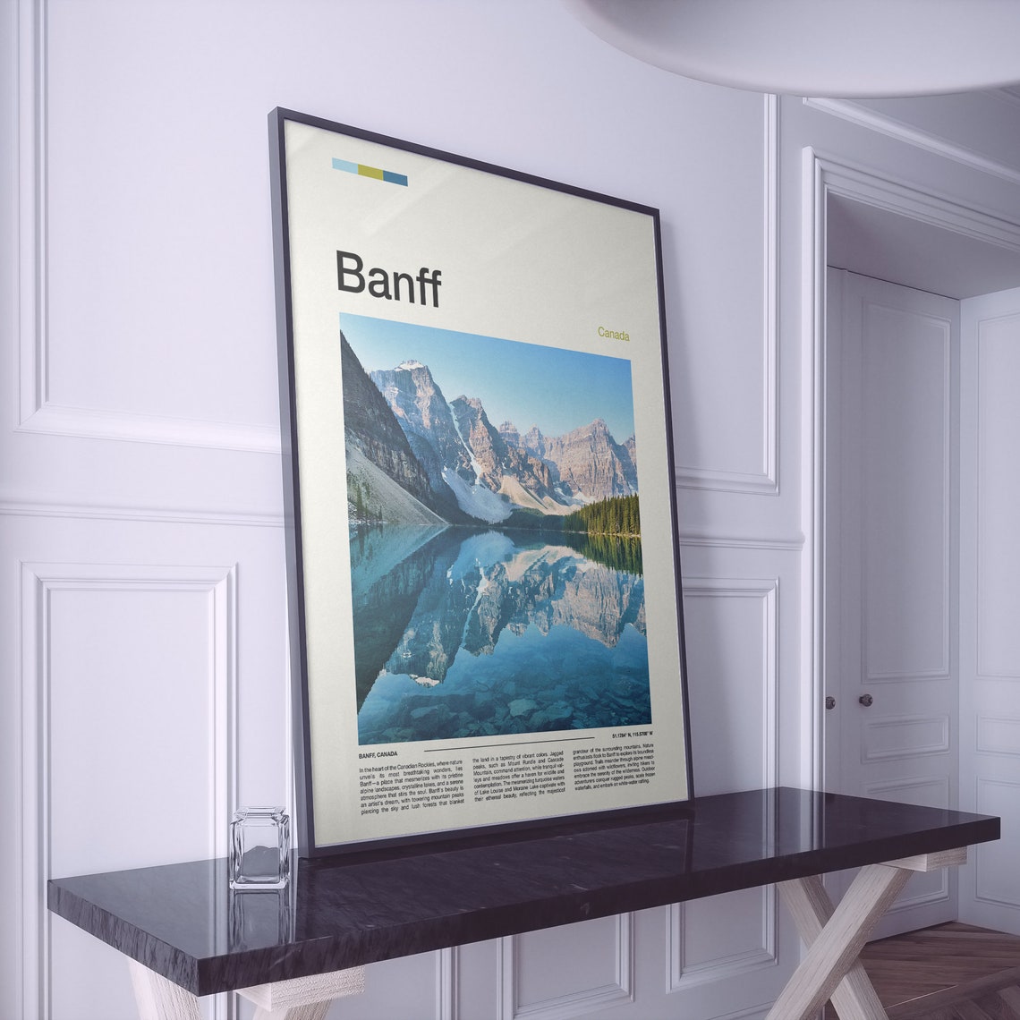 Banff Canada Moraine Lake Turquoise Reflection Mountain Lake Poster - Image 2
