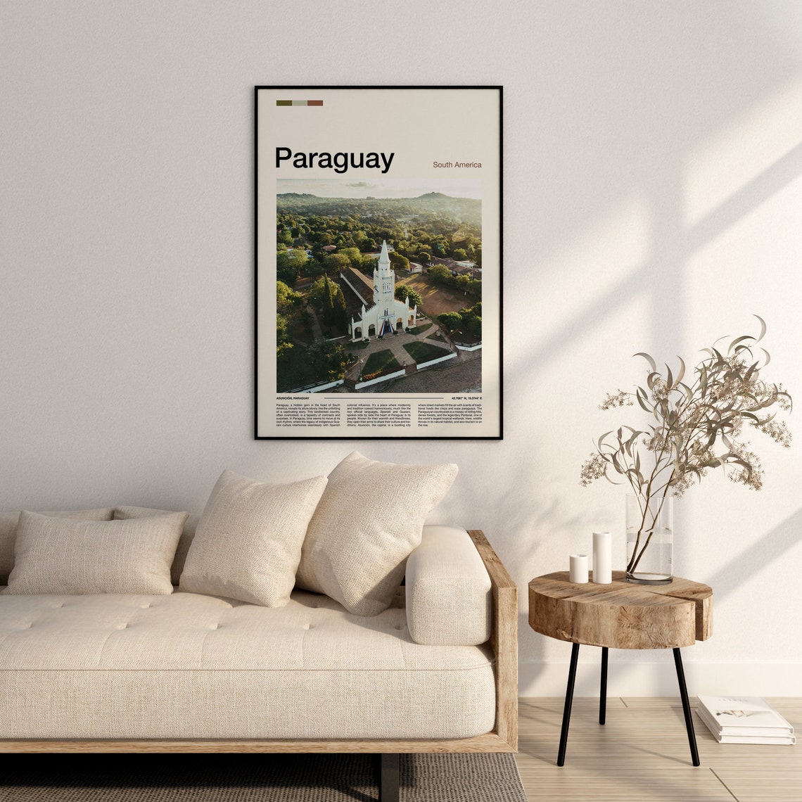 Paraguay Print Paraguay Poster Paraguay Wall Art Paraguay Art Print Paraguay Photo Paraguay Gifts Travel Poster Traveler Gifts - Image 3