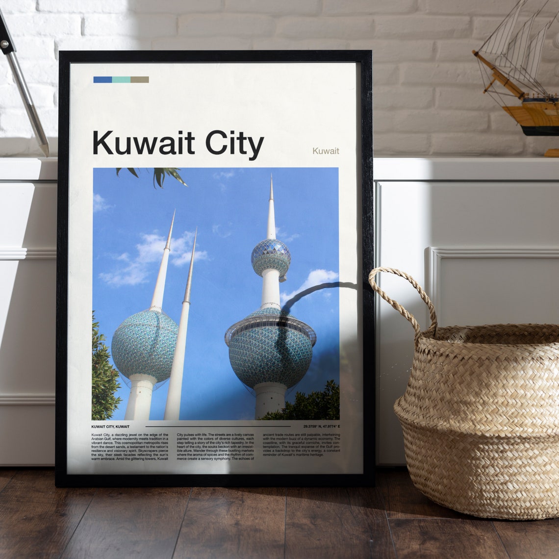 Kuwait City Print Kuwait City Poster Kuwait City Wall Art Kuwait Art Print Kuwait City Photo Travel Poster Traveler Gift Travel Gifts - Image 5