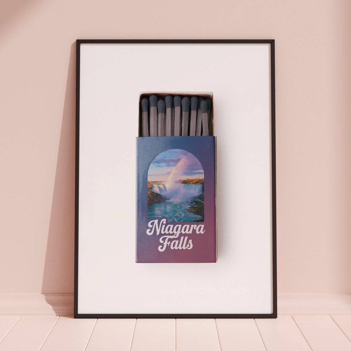 Niagara Falls Matchbox Waterfall Photo Vintage Travel Art Poster - Image 3