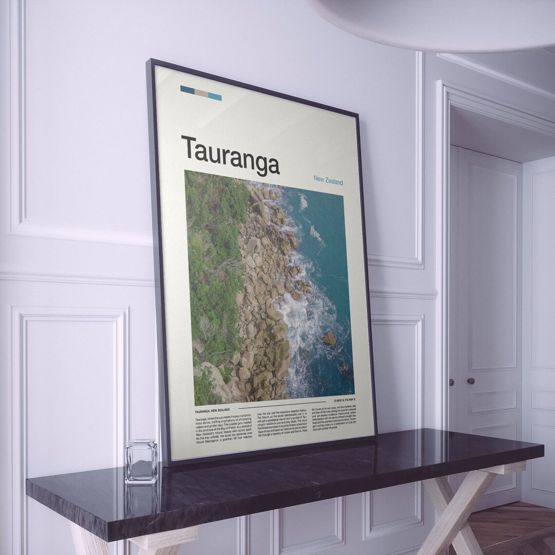 Tauranga New Zealand Rugged Shoreline Ocean Waves Photo Poster - Image 2