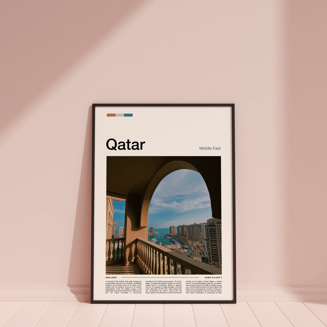 Qatar Print Qatar Poster Qatar Wall Art Qatar Art Print Qatar Photo Traveler Gifts Travel Poster - Image 4