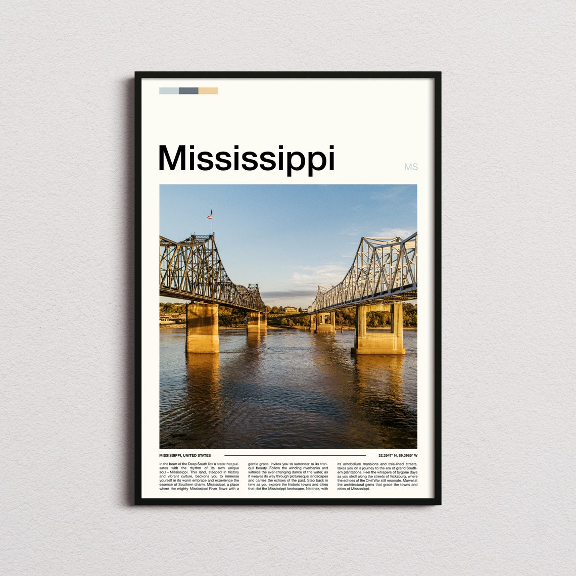 Mississippi Print Mississippi Poster Mississippi Wall Art Mississippi Art Print Mississippi Photo