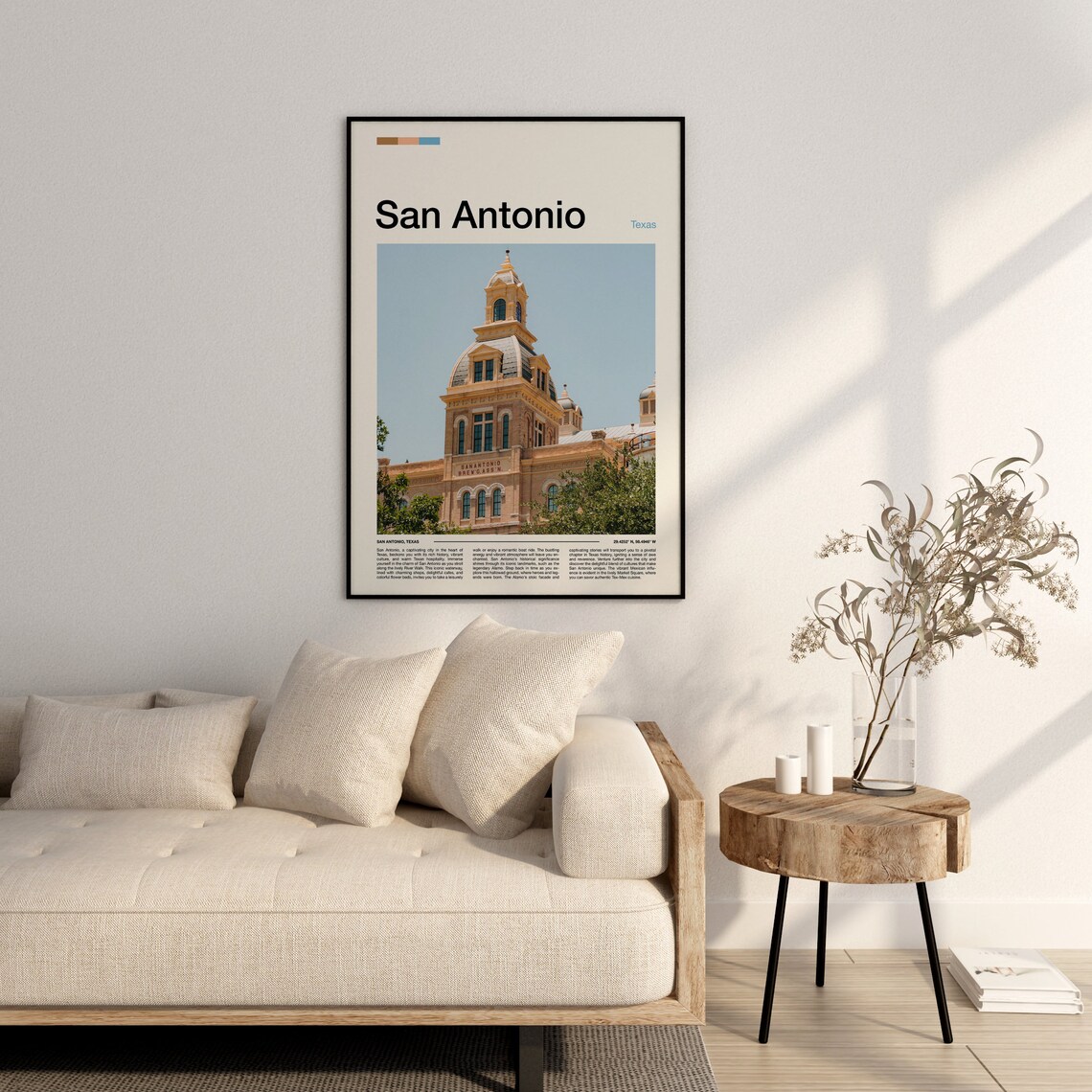 San Antonio Texas Historic Brewery Building Minimalist Photo Poster - Image 3