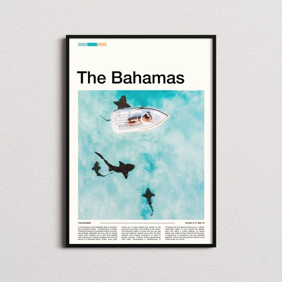 The Bahamas Print The Bahamas Poster The Bahamas Wall Art Caribbean Art Print The Bahamas Photo