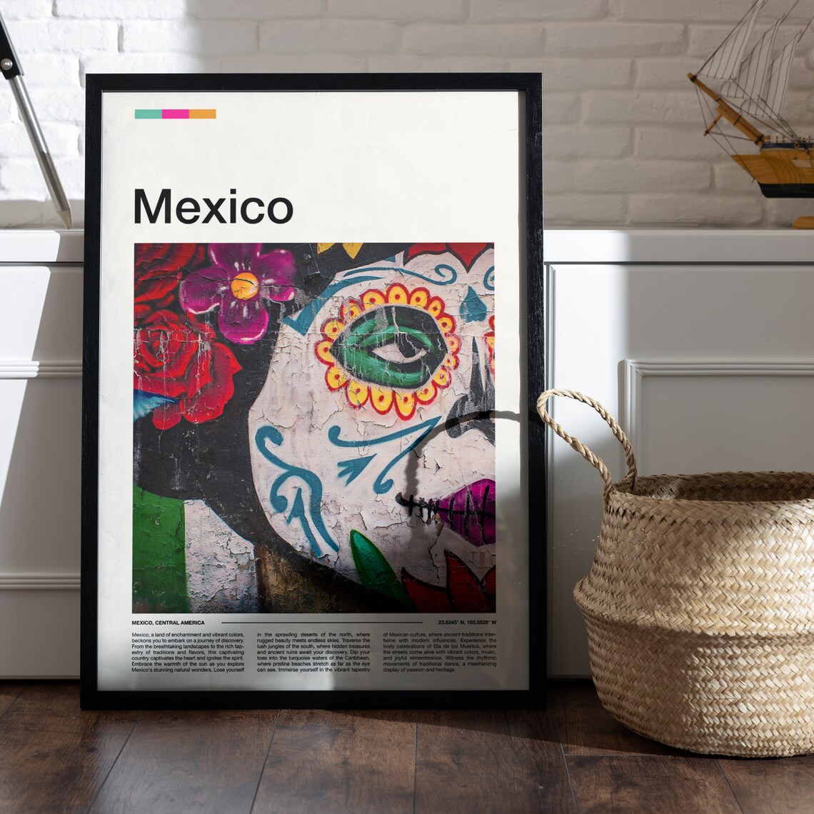 Mexico Day of the Dead Sugar Skull Street Art Photography Poster - Image 5