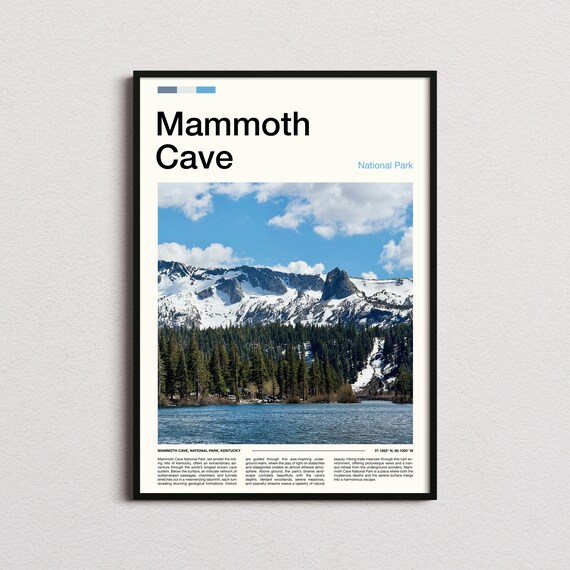 Mammoth Cave Kentucky National Park Snowy Peak Lake Photo Poster
