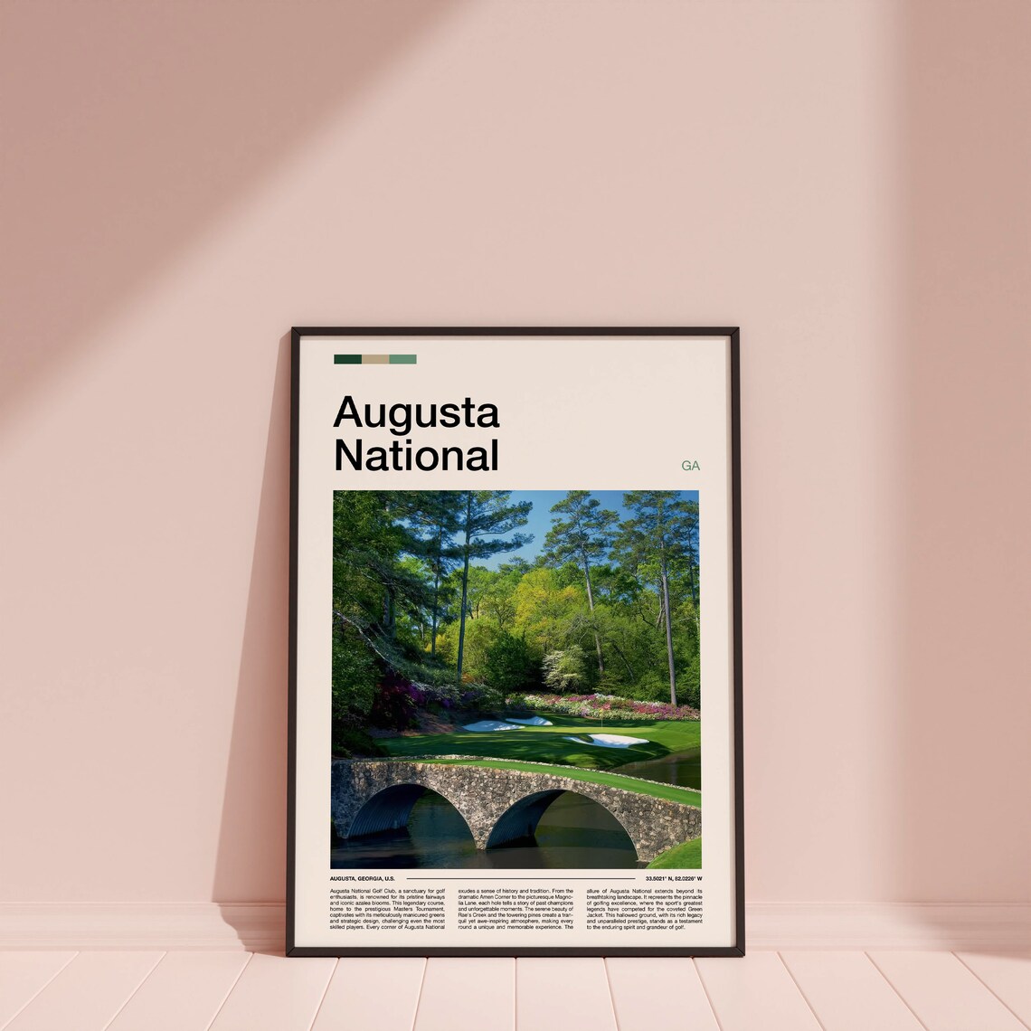 Augusta National Georgia Golf Course Stone Bridge Fairway Poster - Image 5