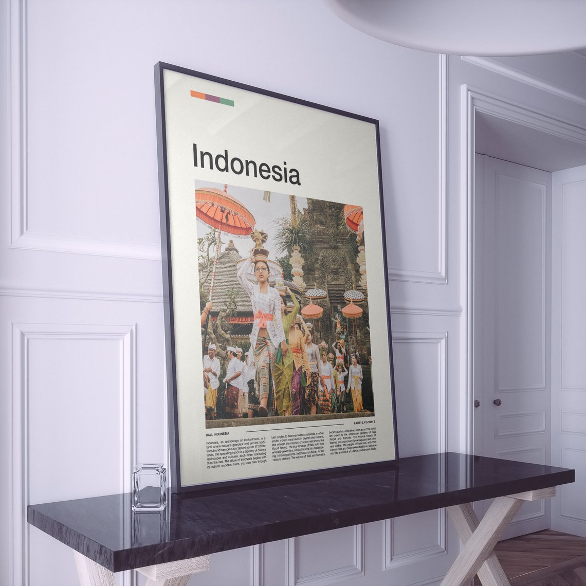 Bali Indonesia Temple Ceremony Traditional Procession Poster - Image 2