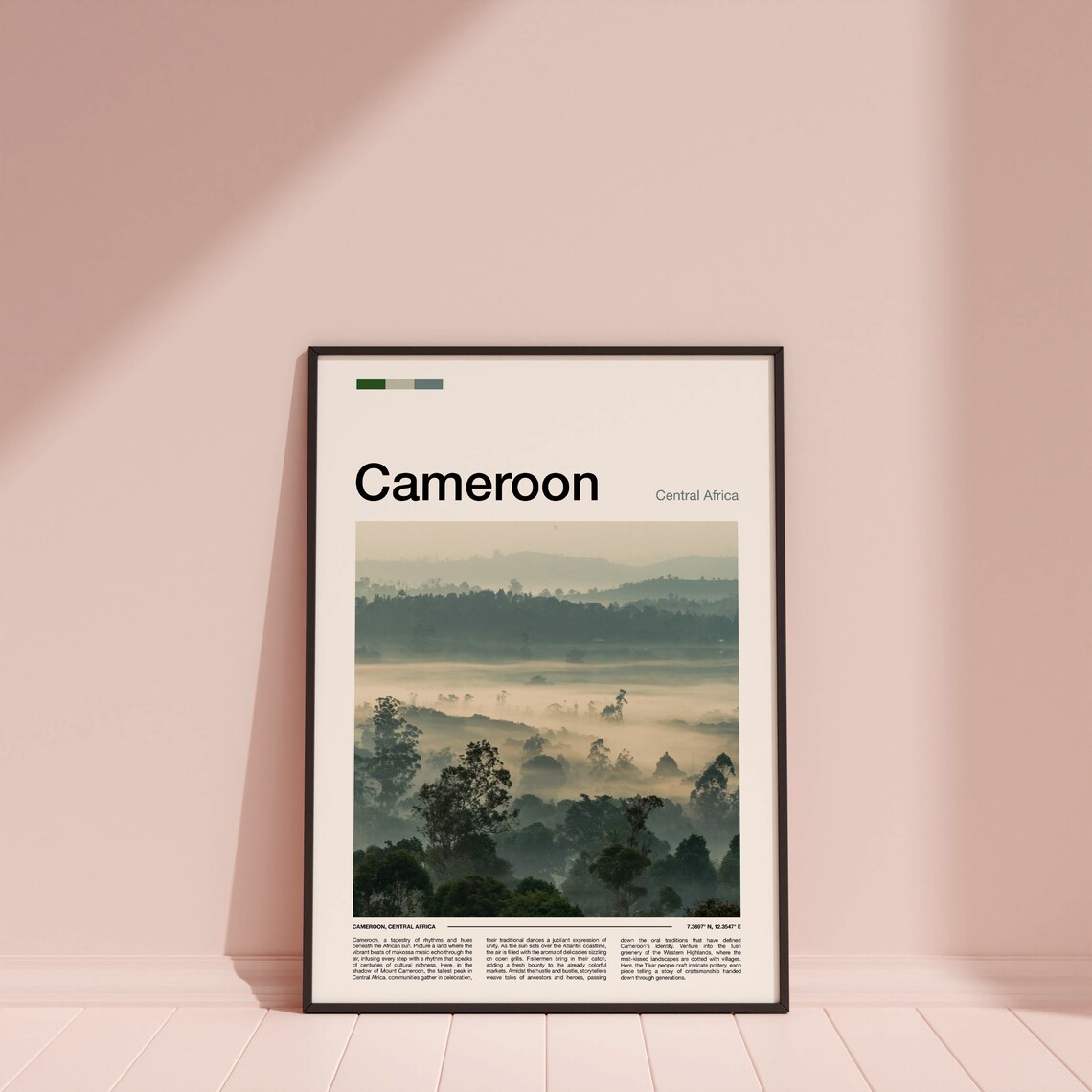 Cameroon Central Africa Misty Rainforest Dawn Landscape Photography Poster - Image 4