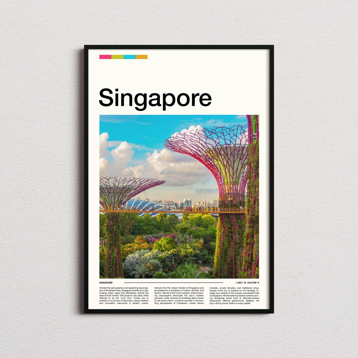 Singapore Gardens by the Bay Supertrees Skyway Tropical Poster
