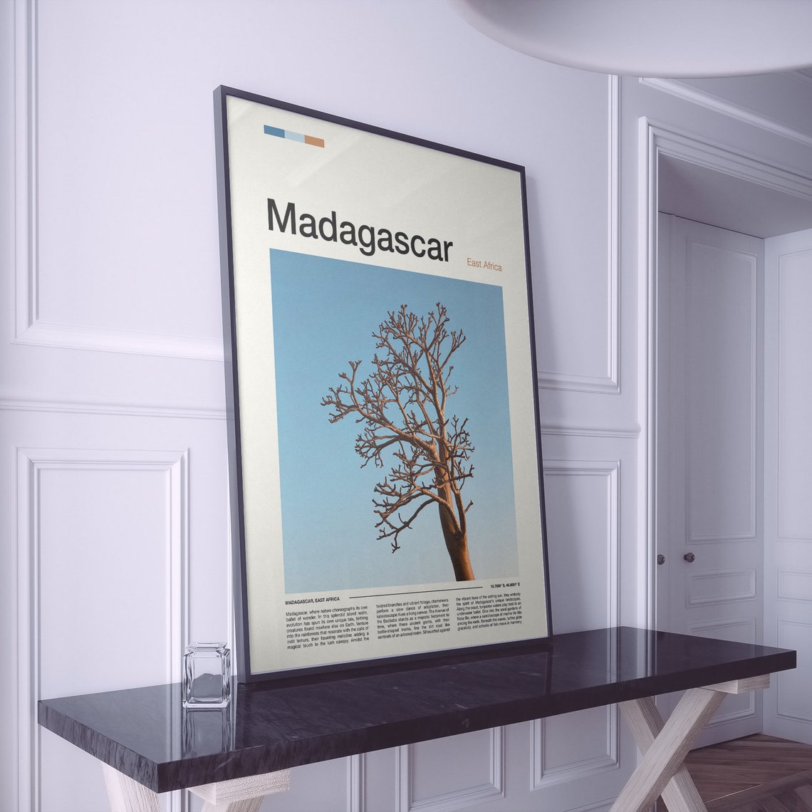 Madagascar Baobab Tree Branches Blue Sky Nature Photography Poster - Image 2