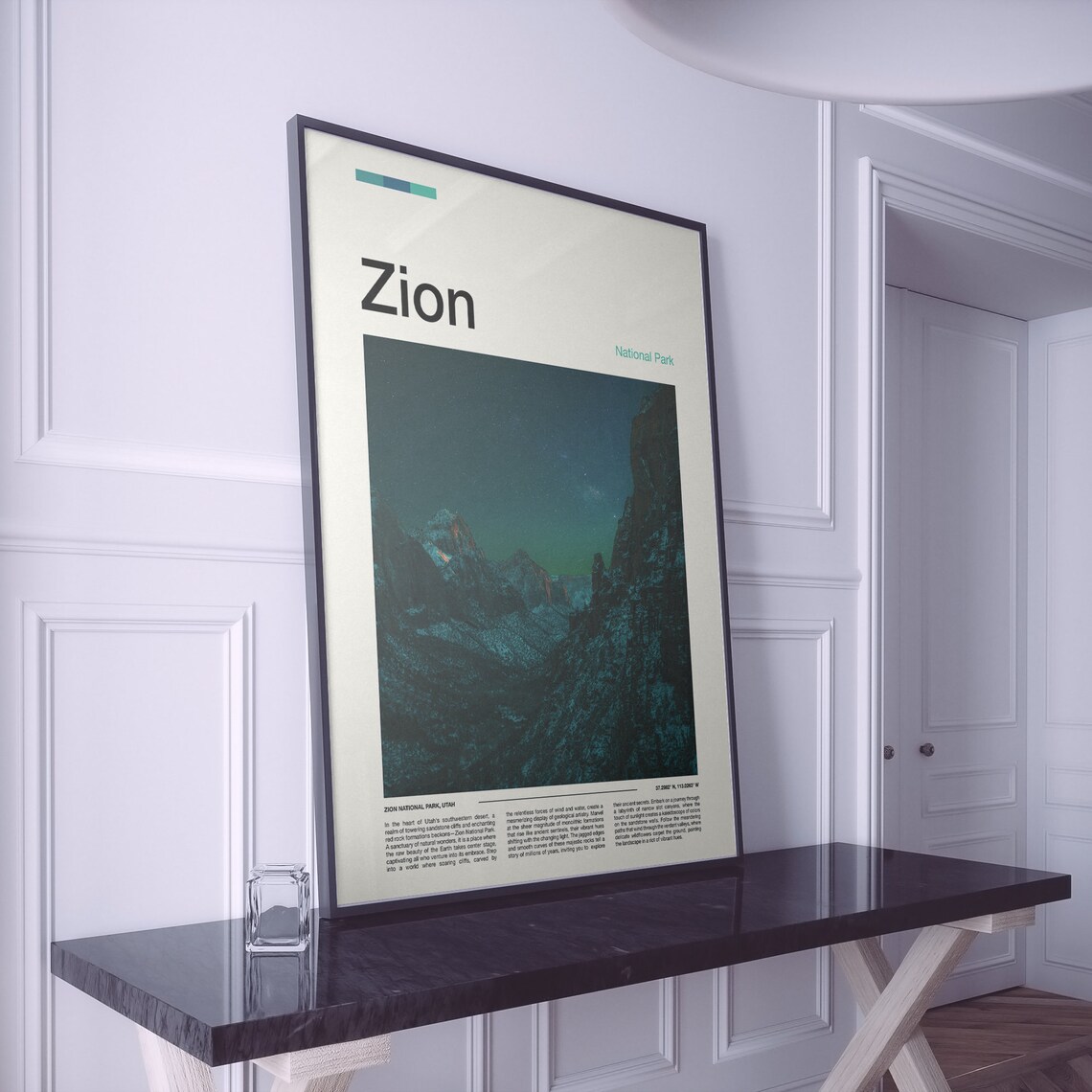 Zion National Park Print Zion National Park Poster Zion Wall Art Zion Art Print Zion Photo - Image 2