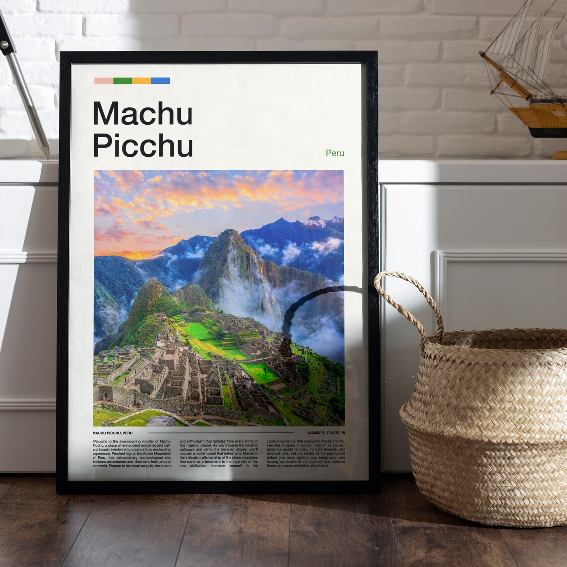 Machu Picchu Peru Ancient Inca Ruins Andes Mountains Sunset Poster - Image 5