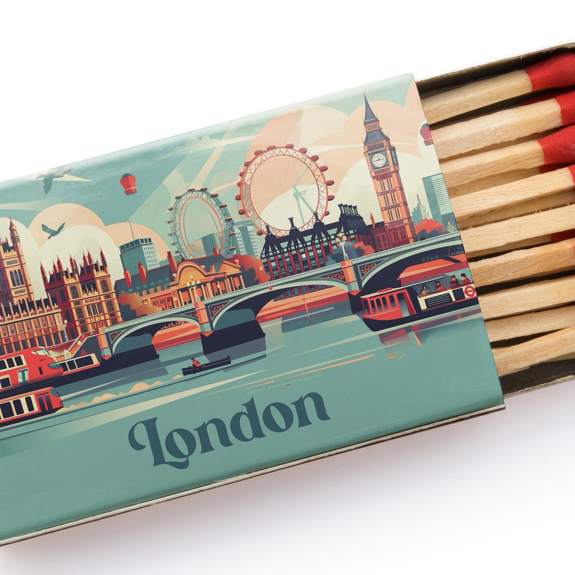 London Matchbox Art Big Ben Eye and Westminster Bridge Poster - Image 4
