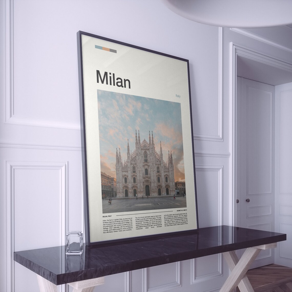 Milan Italy Duomo Cathedral Gothic Spires Warm Sunset Facade Poster - Image 2