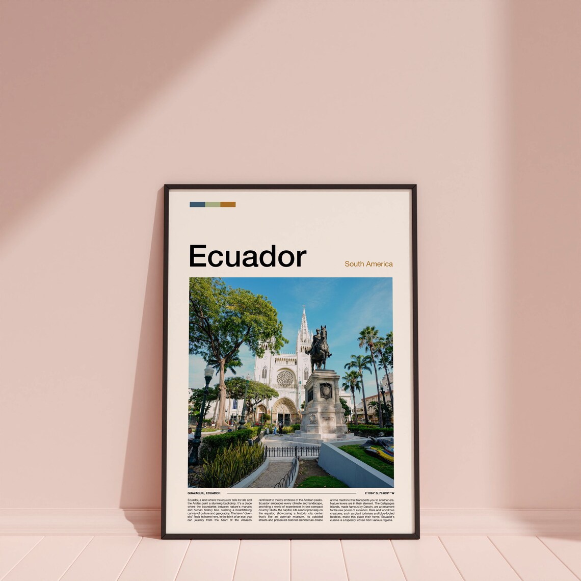 Guayaquil Ecuador Cathedral Plaza City Scene Travel Photo Poster - Image 4