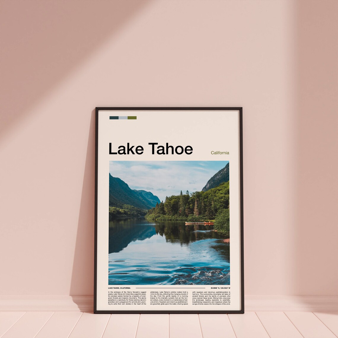 Lake Tahoe California Sierra Nevada Mirror Lake Mountains Poster - Image 4