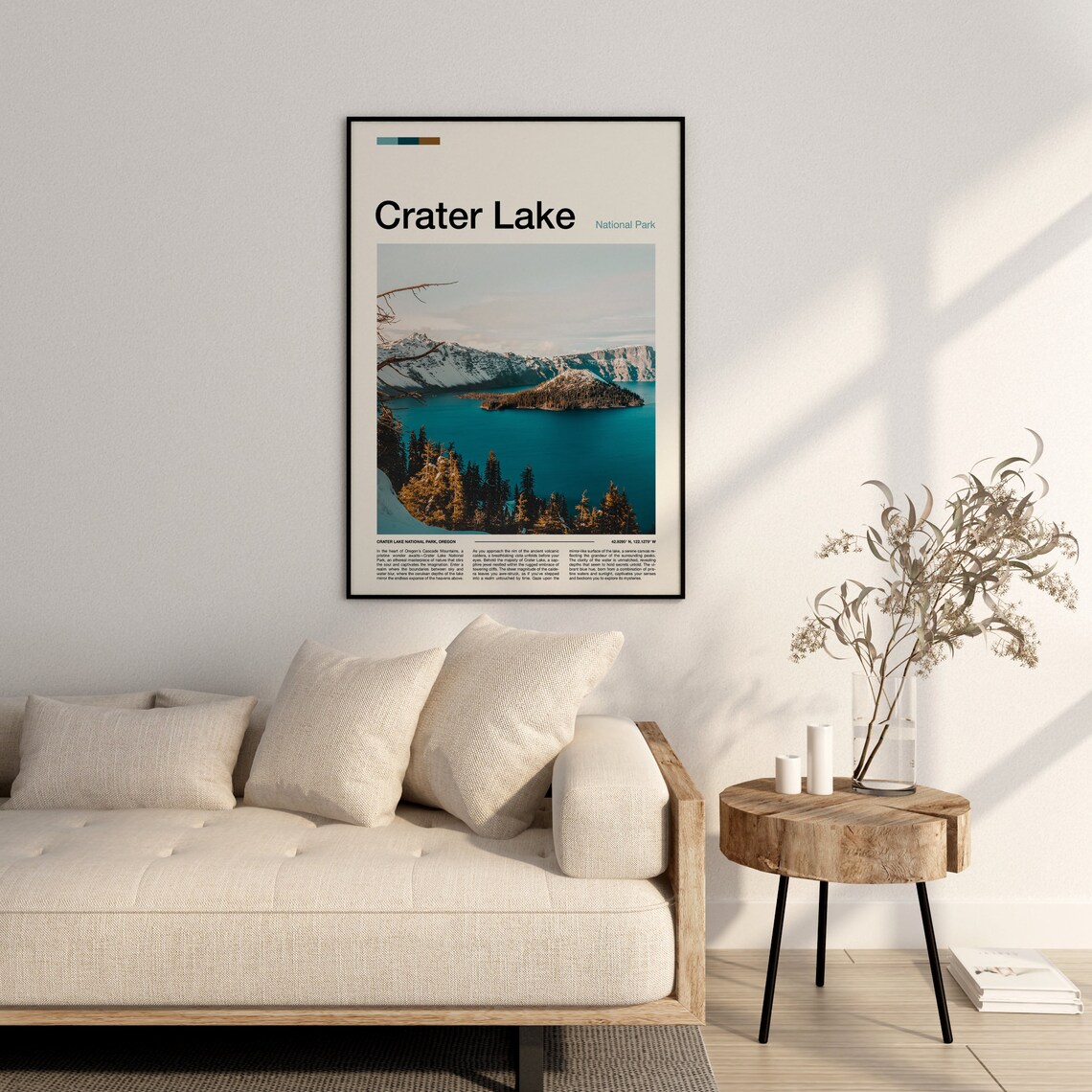 Crater Lake Oregon National Park Wizard Island Scenic Poster - Image 2