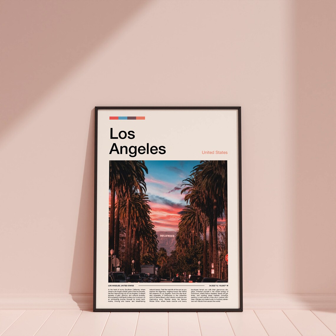 Los Angeles Print Los Angeles Poster Los Angeles Wall Art California Art Print Los Angeles Photo - Image 4