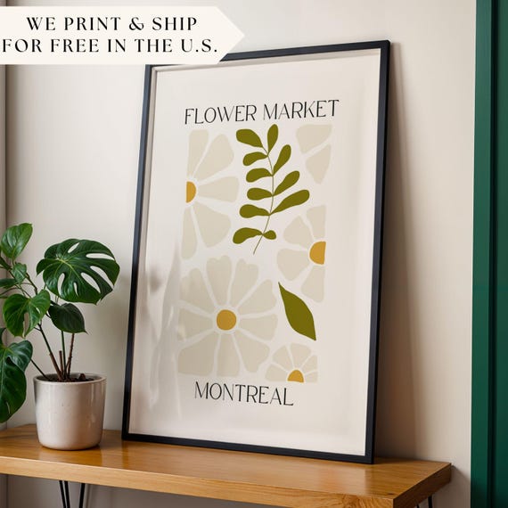 Montreal Flower Market, Matisse Style Poster