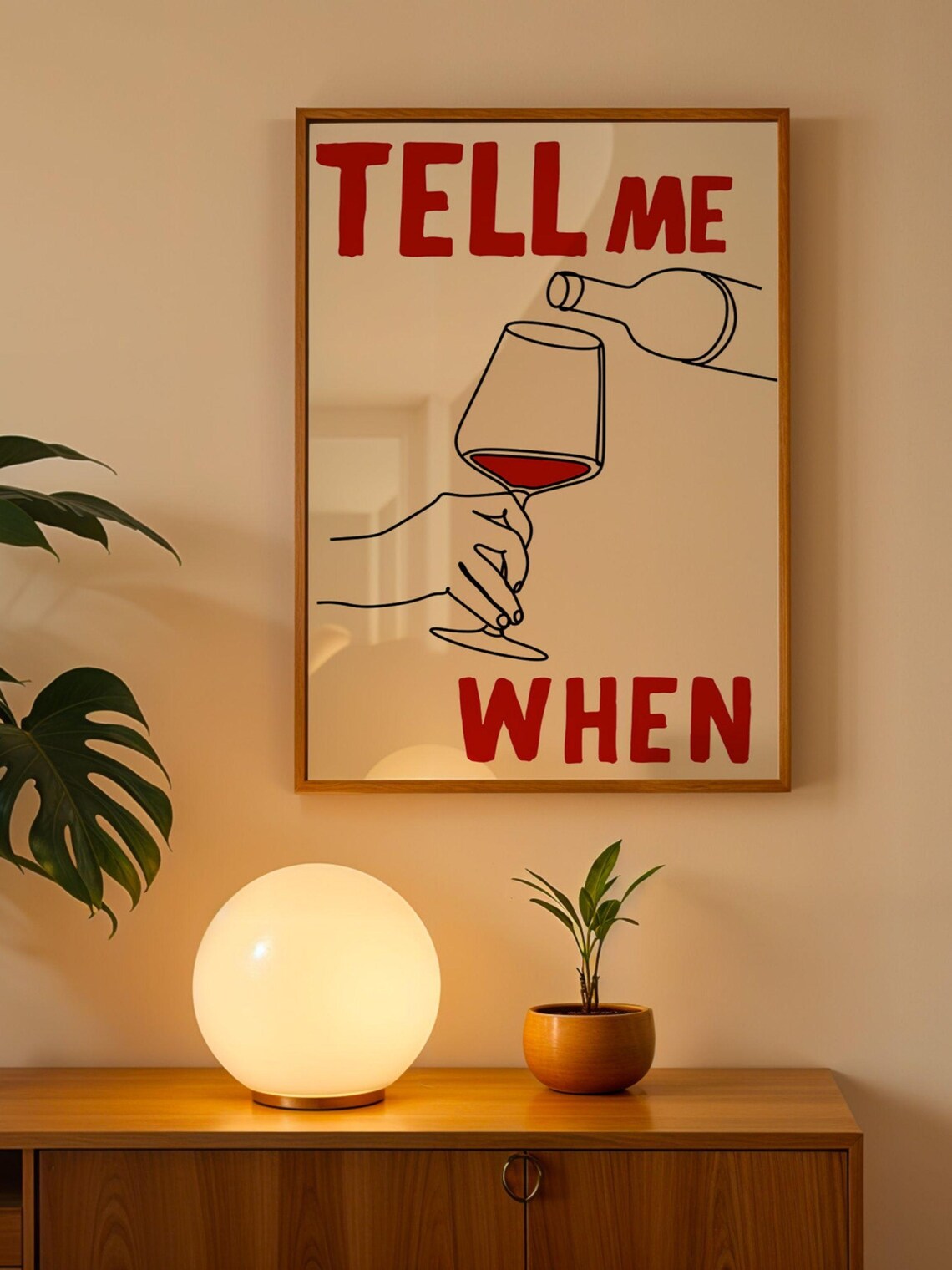 Tell Me When Instant Wine Bottle Cocktail Poster - Image 2