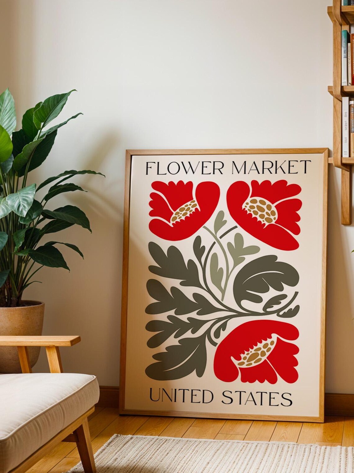 US Flower Market - Matisse Style Floral Print - Image 3
