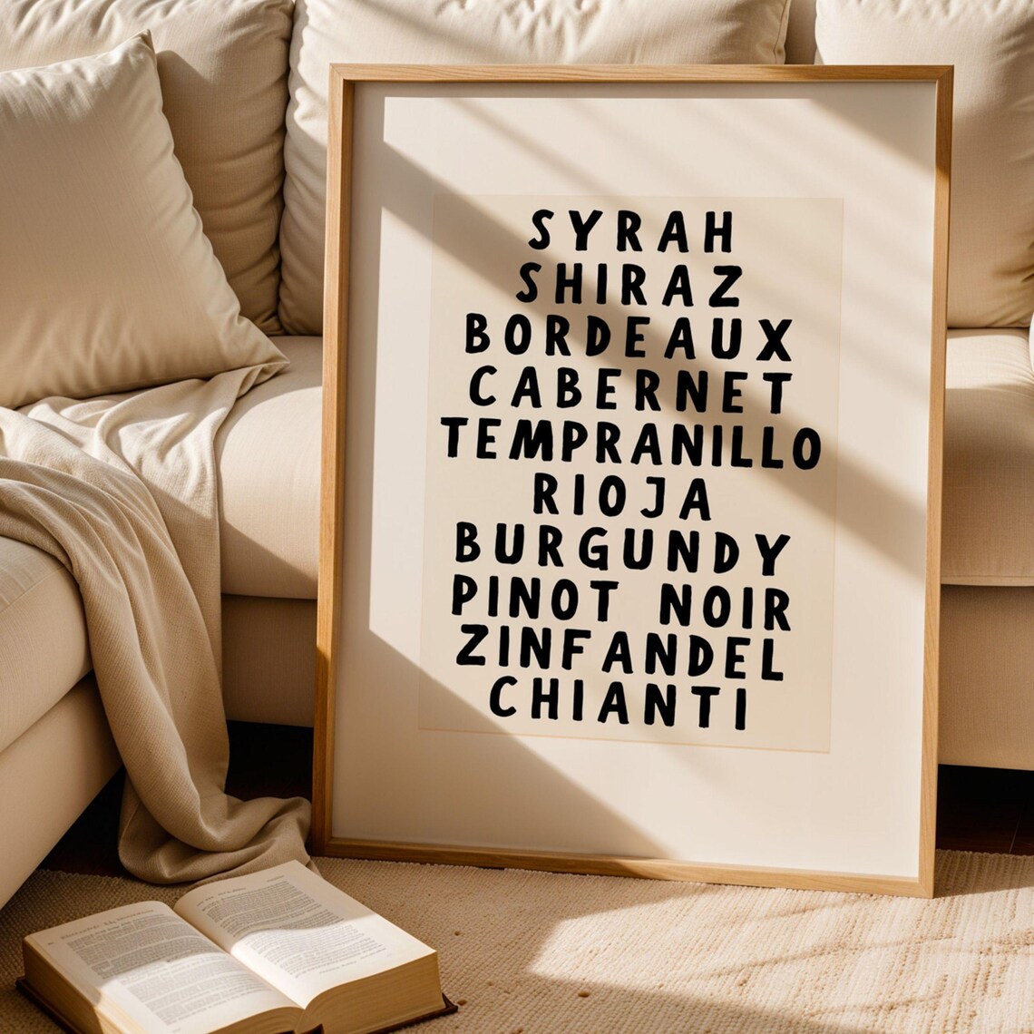 List Of Wines Cocktail Poster, Bar Cart Art - Image 2