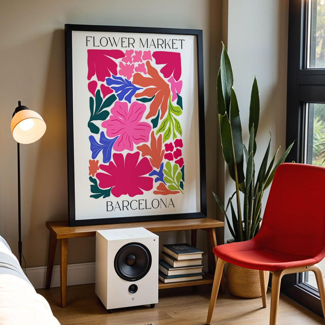 Barcelona Flower Market Poster, Matisse Style - Image 2