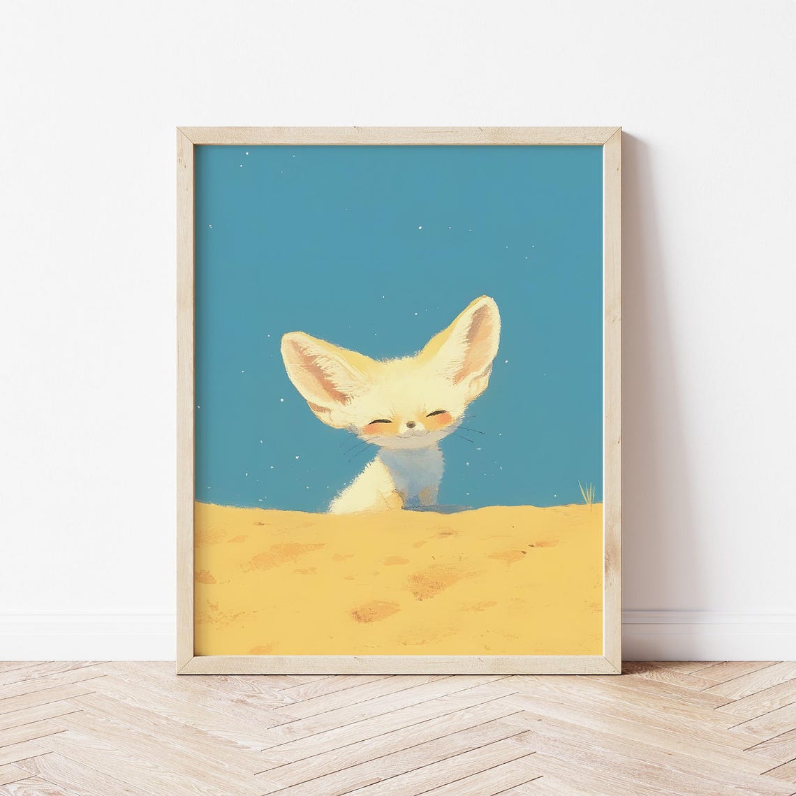Cute Fennec Fox Illustration Of Fennec Fox Wall Art Of Desert Animals Nursery Prints Of Birthday Gifts Of Desert Wall Dcor Animals Wall Art - Image 2