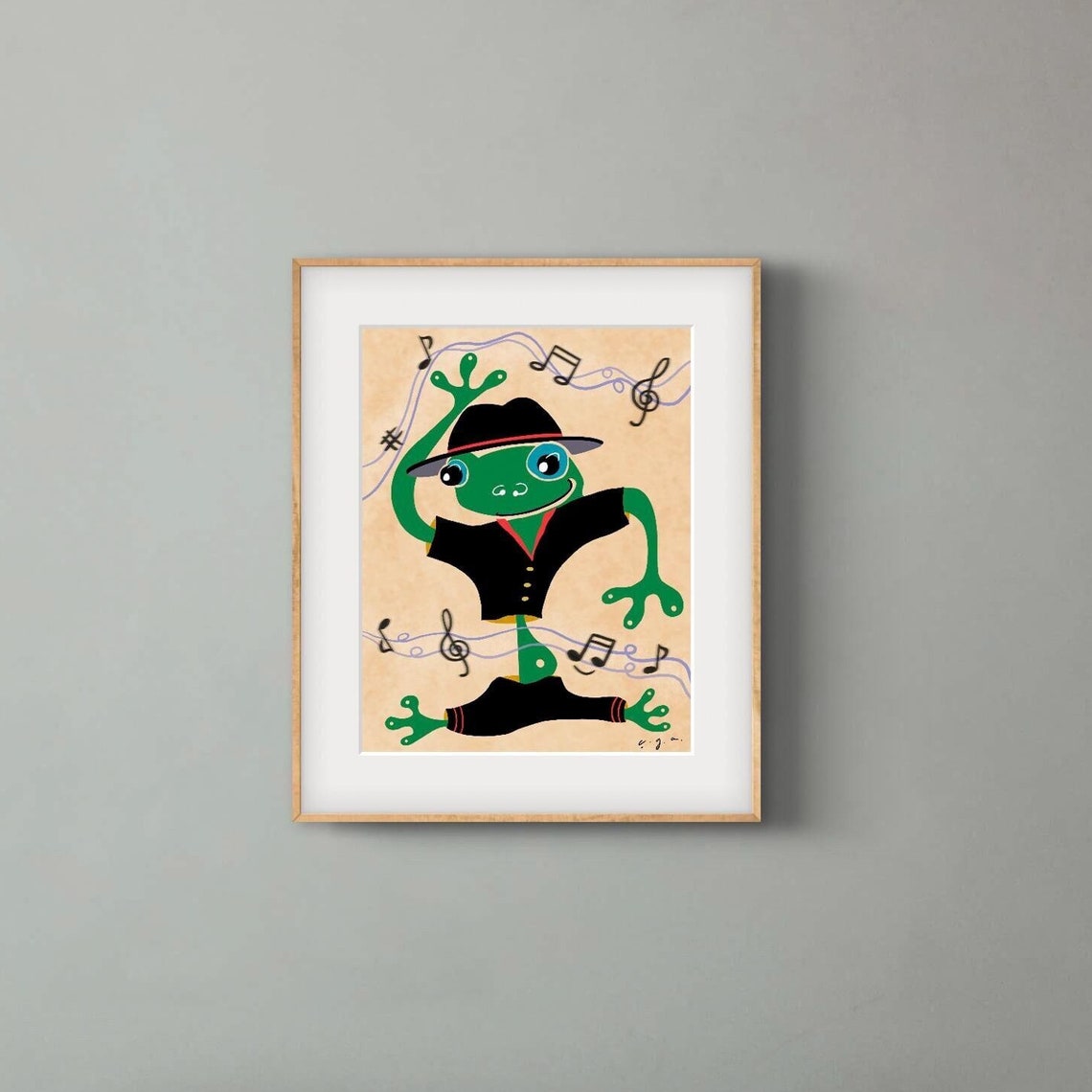 Dancer Frog Animal Nursery Room Decor