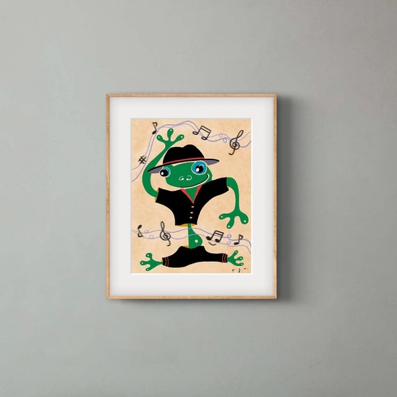 Dancer Frog Animal Nursery Room Decor