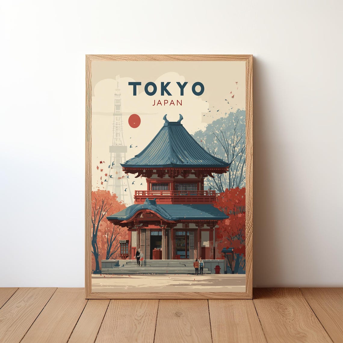 Tokyo Japan Travel Poster Japanese Print Retro Vintage Wall Art Traveler Birthday Christmas Gift Bedroom Home Office Dcor Jpn27